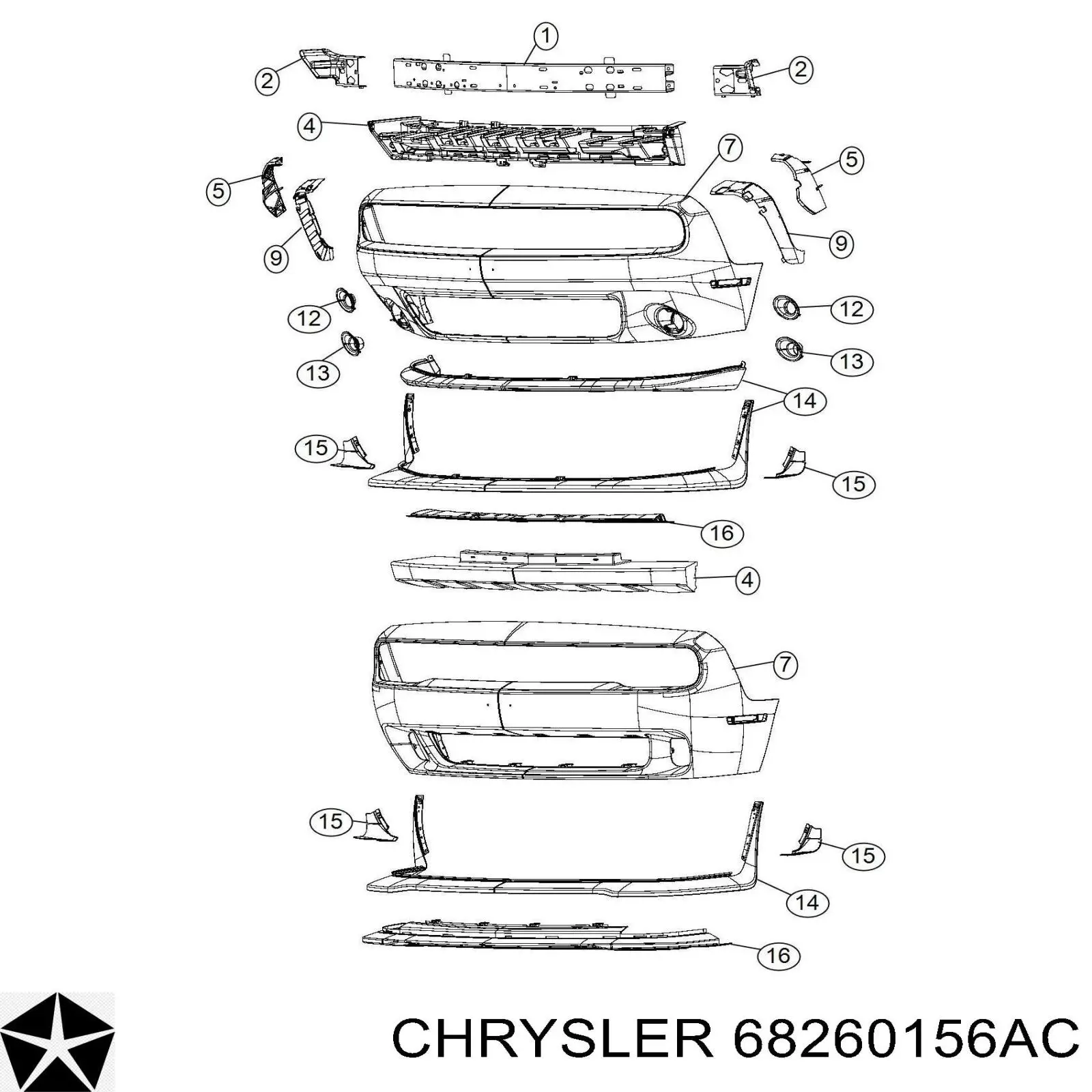 68260156AA Chrysler 