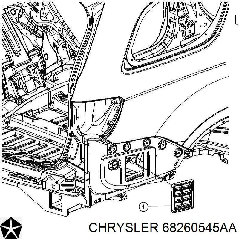 Решетка вентиляционная задняя 68260545AA Chrysler