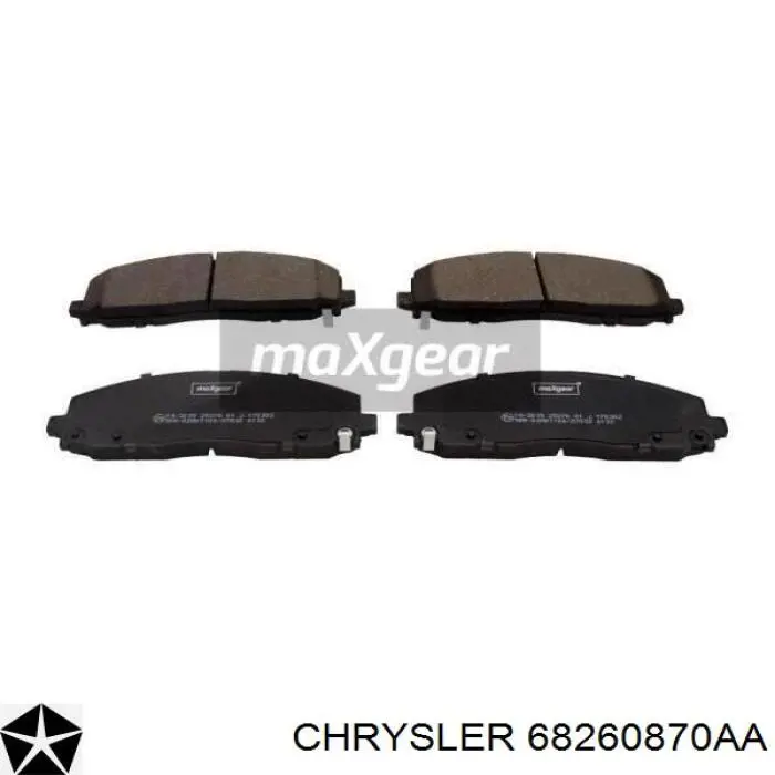 68260870AA Chrysler колодки тормозные передние дисковые