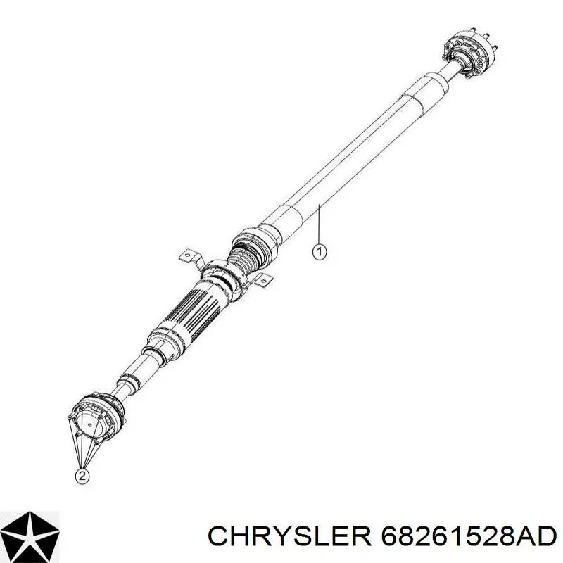 Вал карданный задний в сборе Chrysler 68261528AC цена, от 345.87 USD
