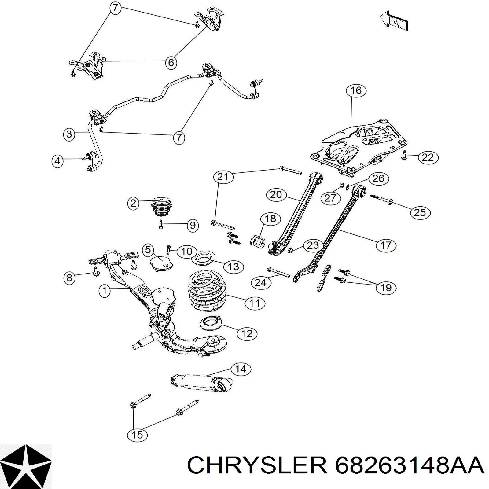  Chrysler 68263148AA цена, от 11.30 USD