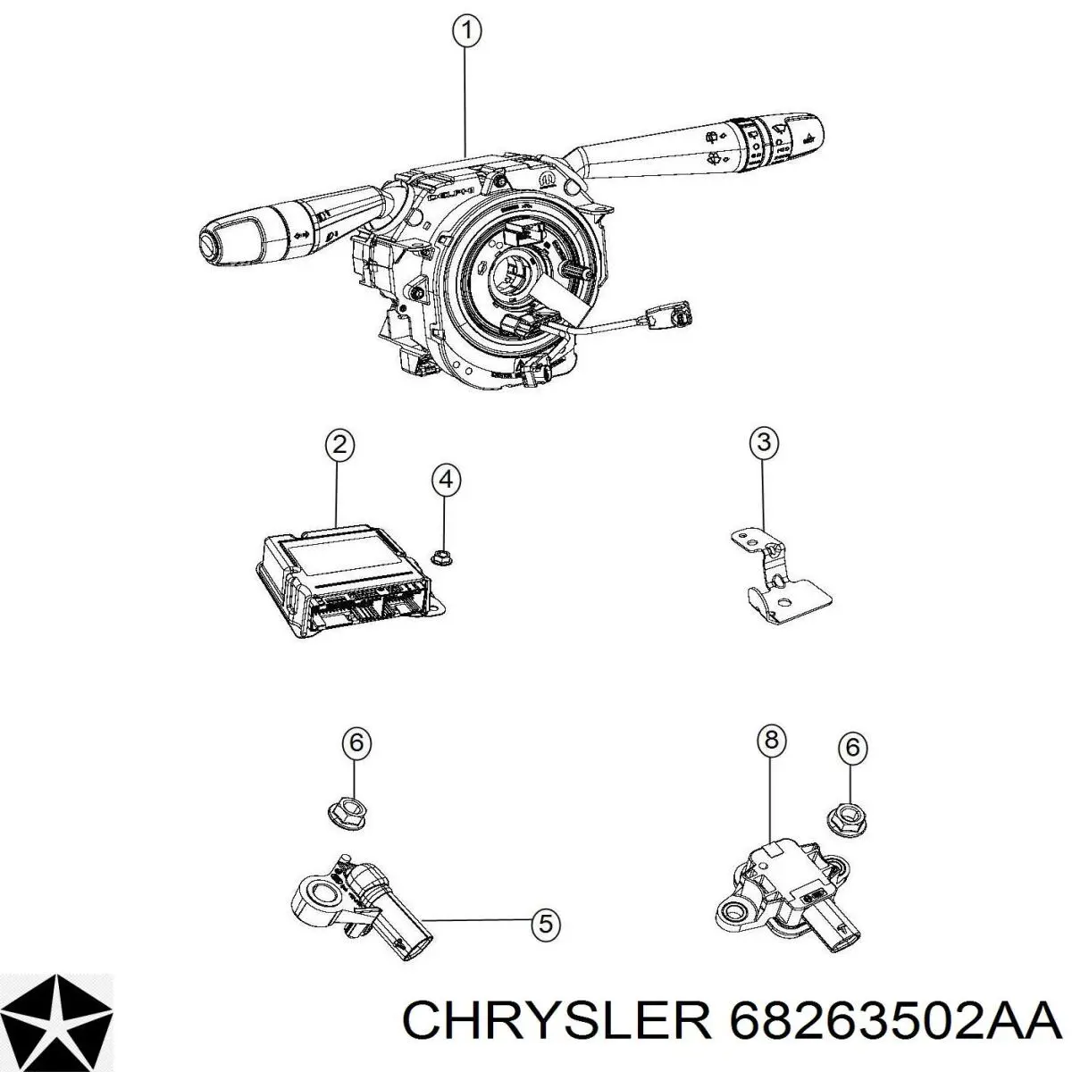 68263502AA Chrysler Датчик положения селектора АКПП