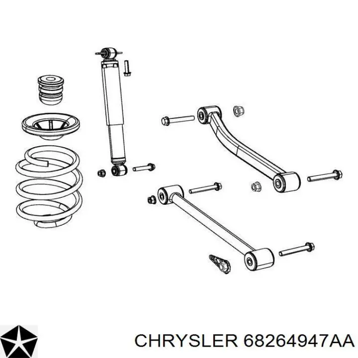 68264947AA Chrysler Продольный рычаг задней подвески, нижний