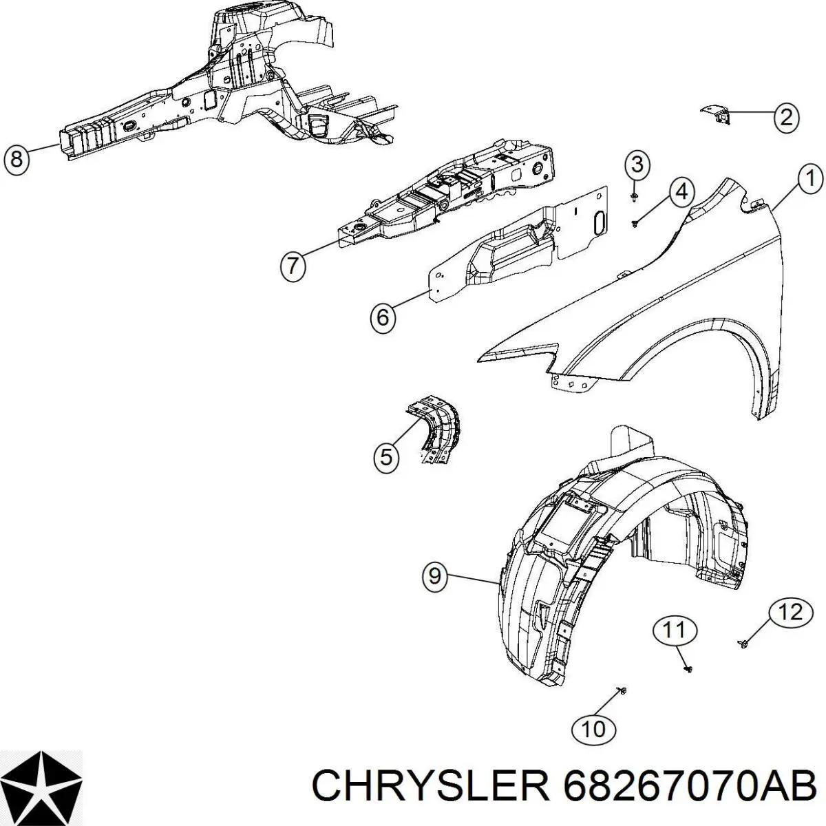 68267070AB Chrysler 