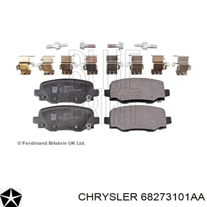 68273101AA Chrysler колодки тормозные задние дисковые