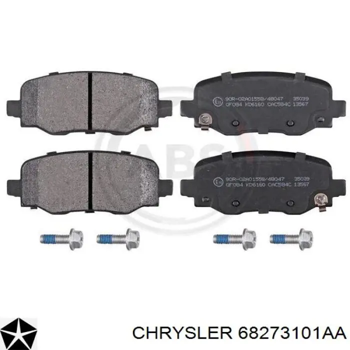 Купить 68273101AA Chrysler Колодки тормозные задние, дисковые