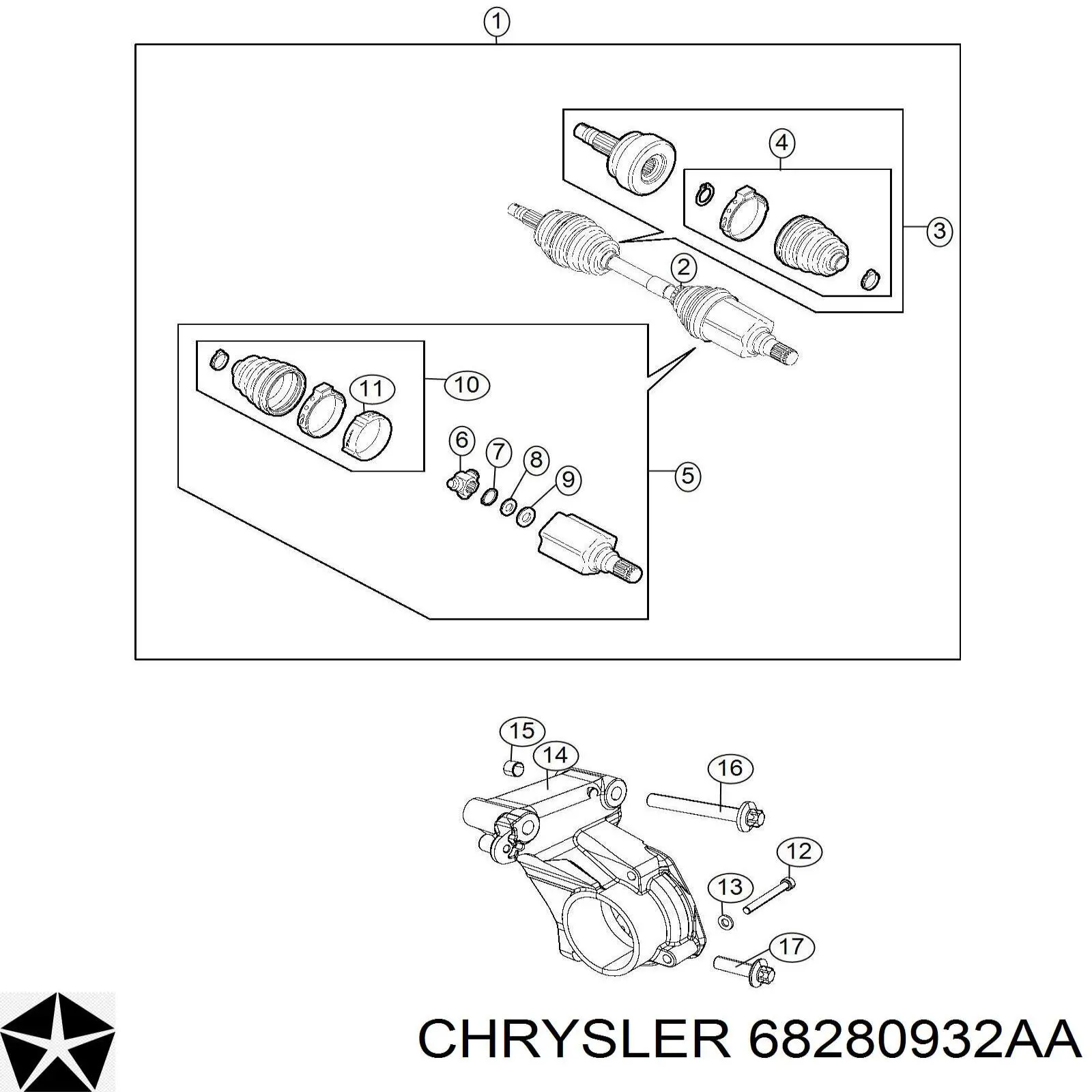 Chrysler 68280932AA цена, от 88.48 USD