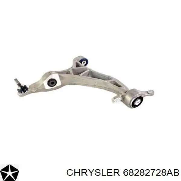 68282728AB Chrysler braço oscilante inferior direito de suspensão dianteira