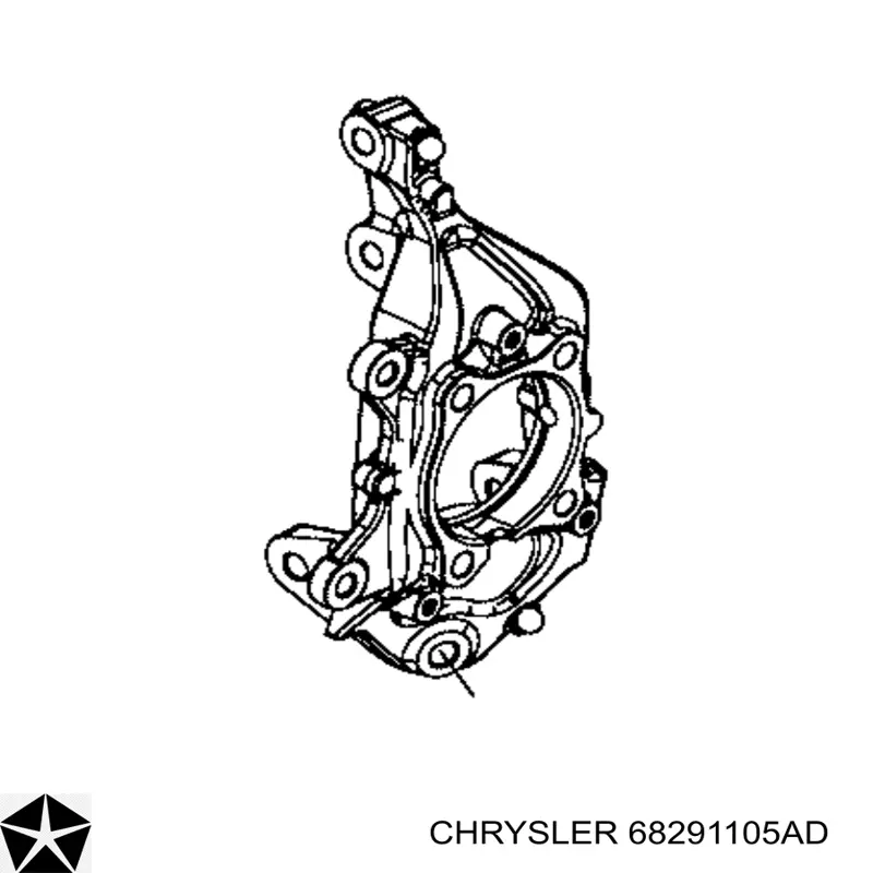 Цапфа - поворотный кулак задний, левый Chrysler 68291105AD цена, от 44.29 USD