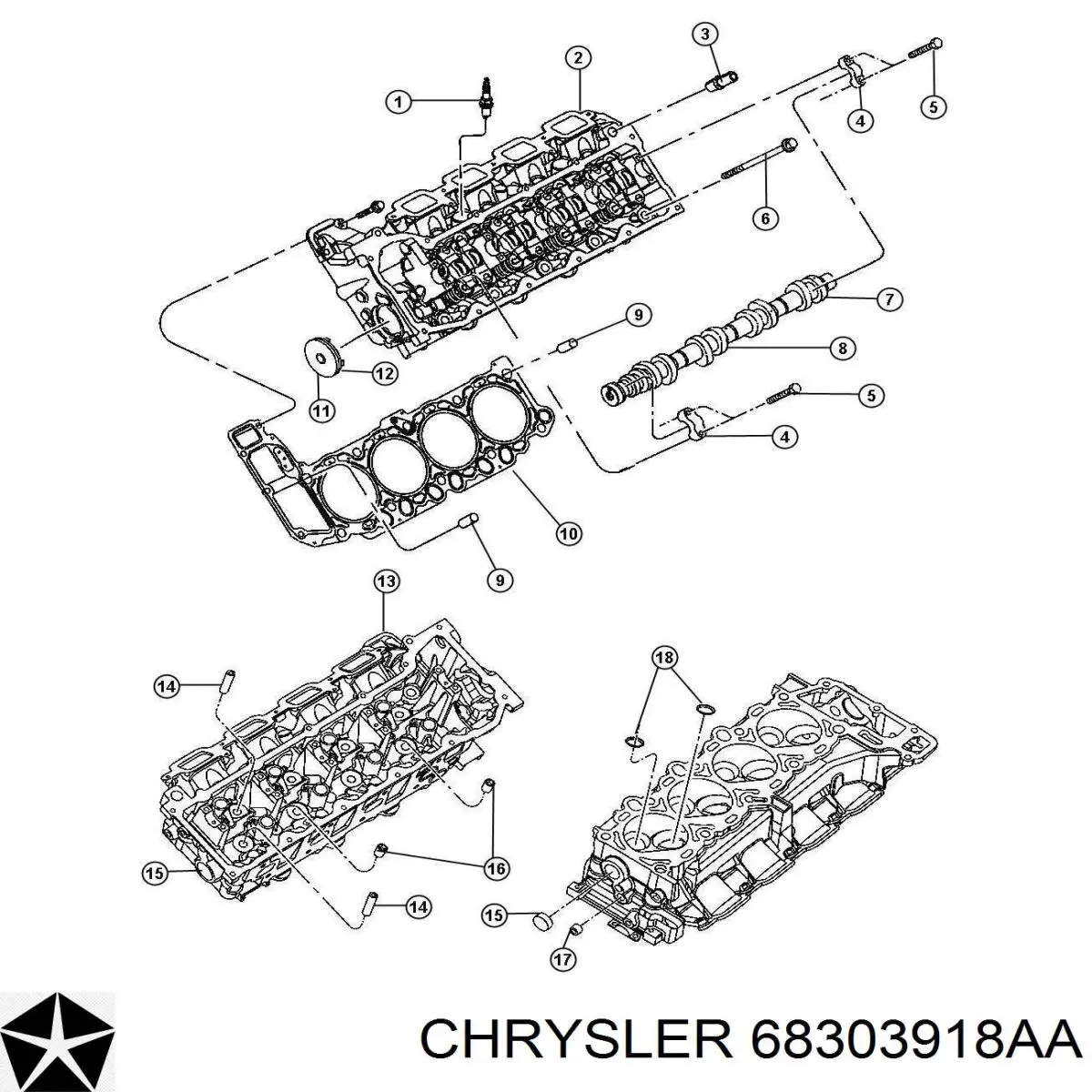 Свечи зажигания 68303918AA Chrysler