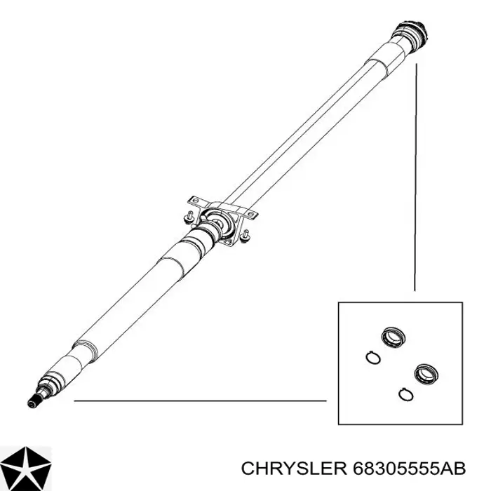 Купить 68305555AB Chrysler Кардан задний