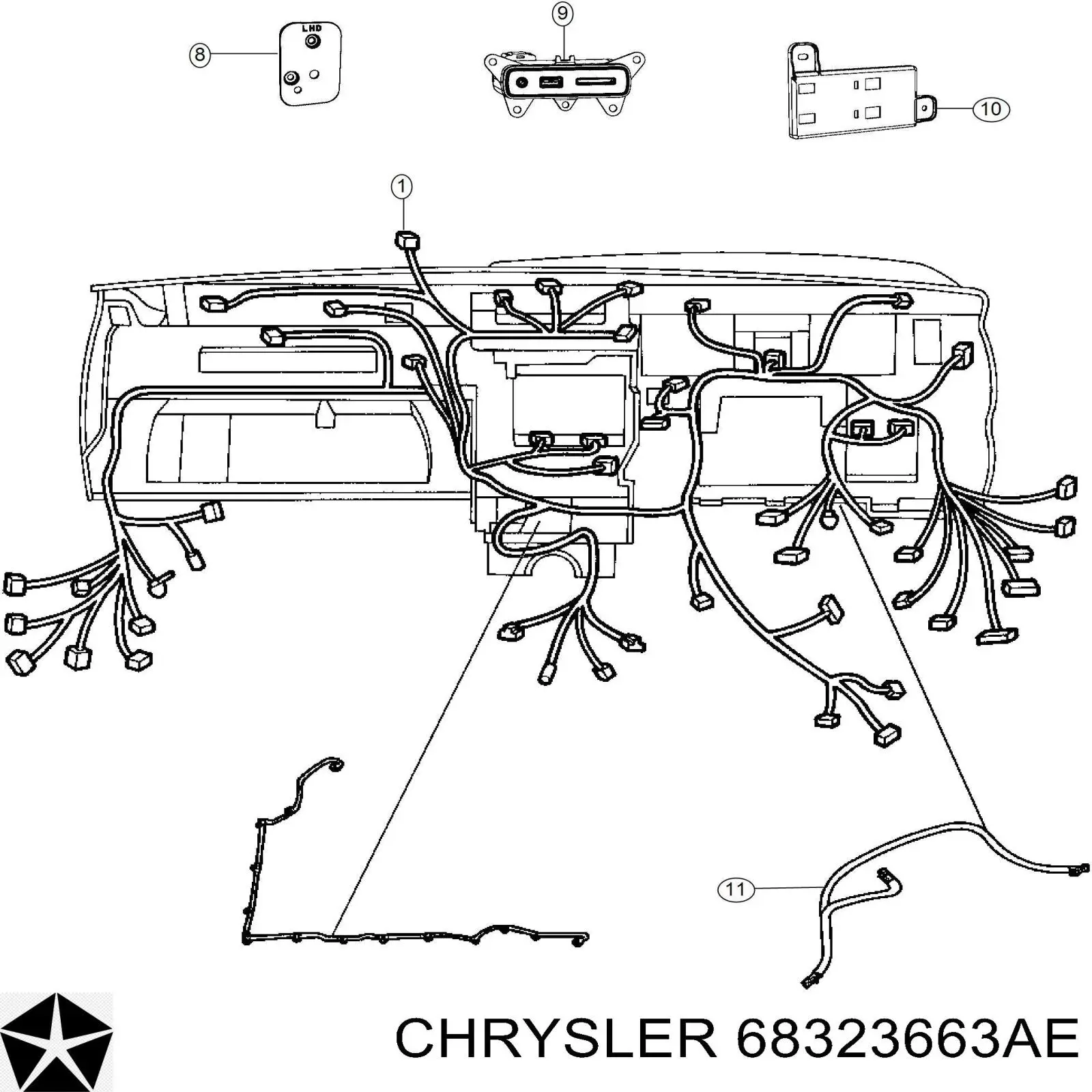  Chrysler 68323663AD цена, от 127.54 USD