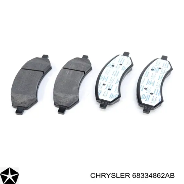 68334862AB Chrysler колодки тормозные передние дисковые