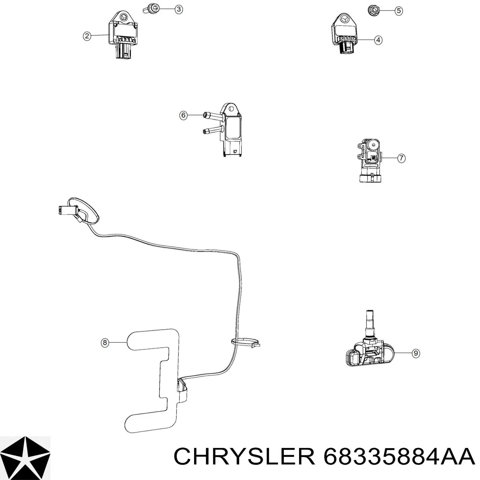 Chrysler 68335884AA цена, от 24.07 USD