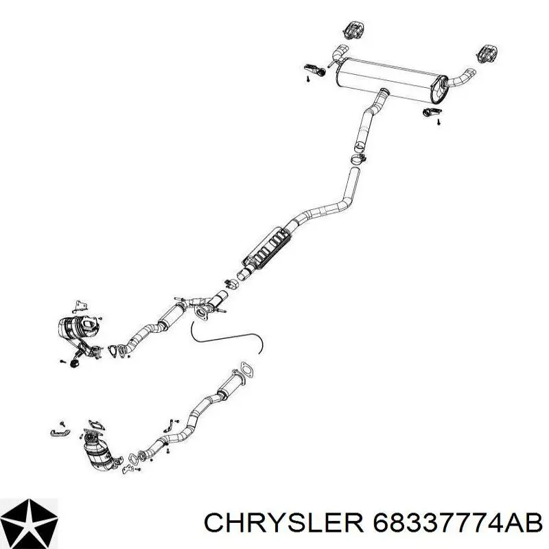 68337774AB Chrysler Конвертор-катализатор, правый