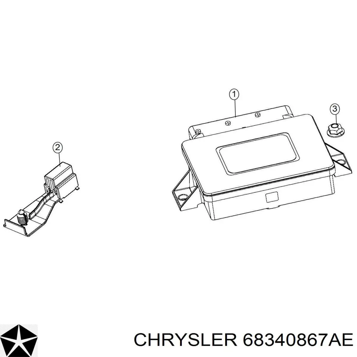 K68340867AC Fiat/Alfa/Lancia unidade de controlo (módulo do freio de estacionamento eletromecânico)