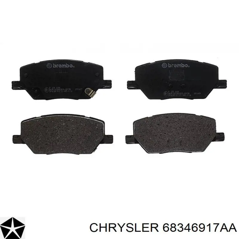 68346917AA Chrysler колодки тормозные передние дисковые