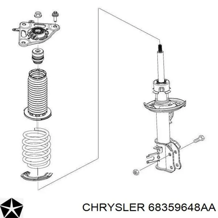 Амортизатор задний правый K68359648AA Fiat/Alfa/Lancia