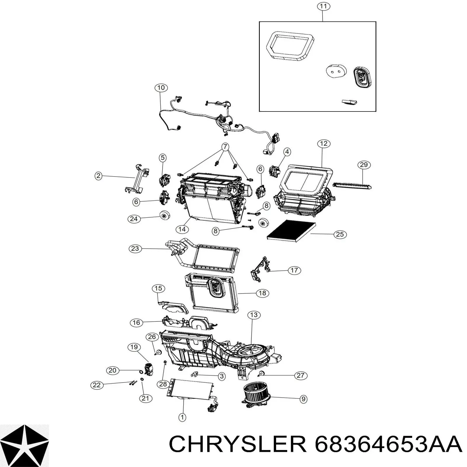 68364653AA Chrysler фильтр салона
