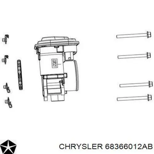 68366012AB Chrysler válvula de borboleta montada