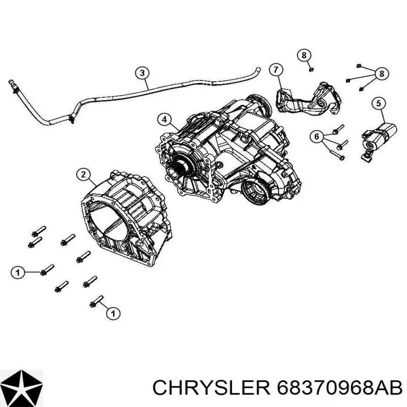 Коробка раздаточная в сборе Chrysler RL853664AH цена, от 427.45 USD