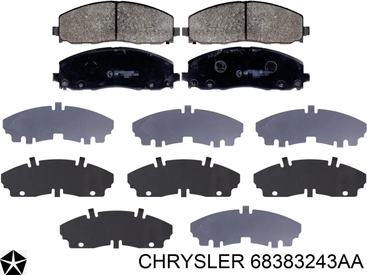 Передние тормозные колодки 68383243AA Chrysler