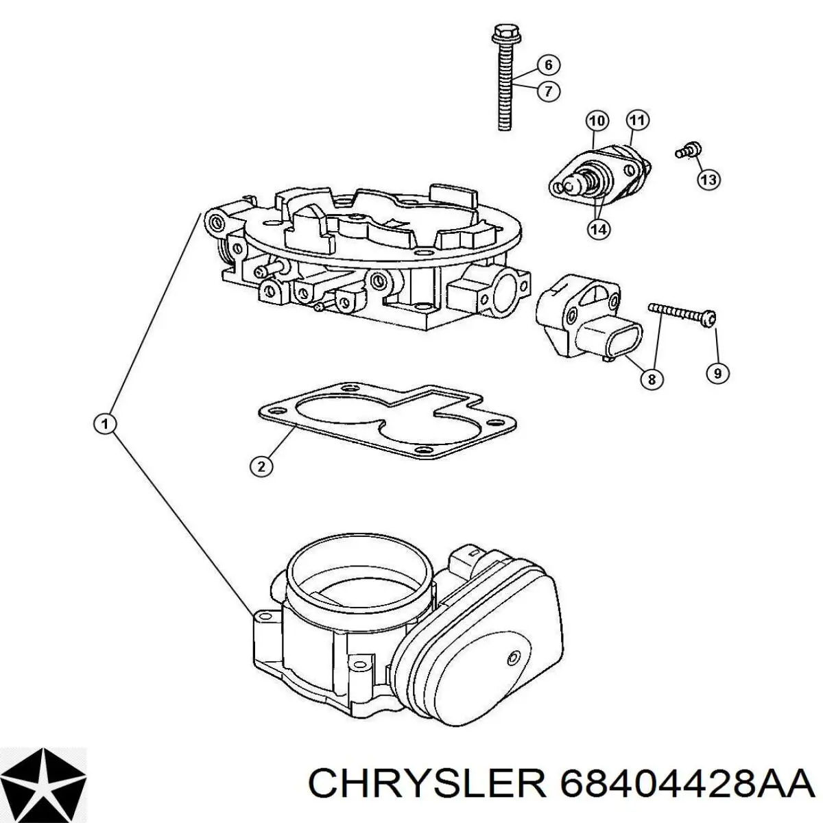 68404428AA Chrysler Датчик положения дроссельной заслонки