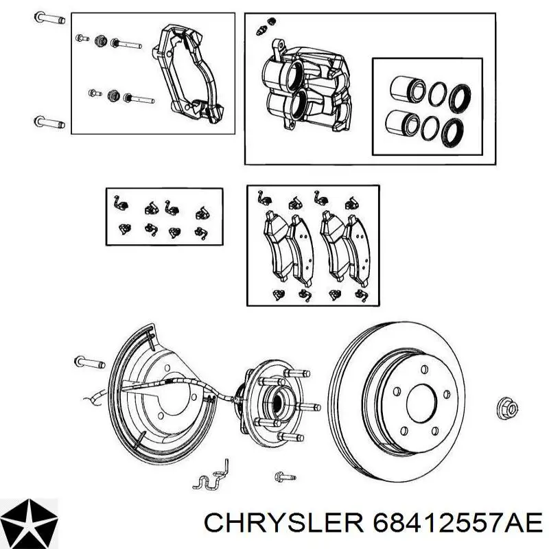 68412557AE Chrysler передние тормозные колодки