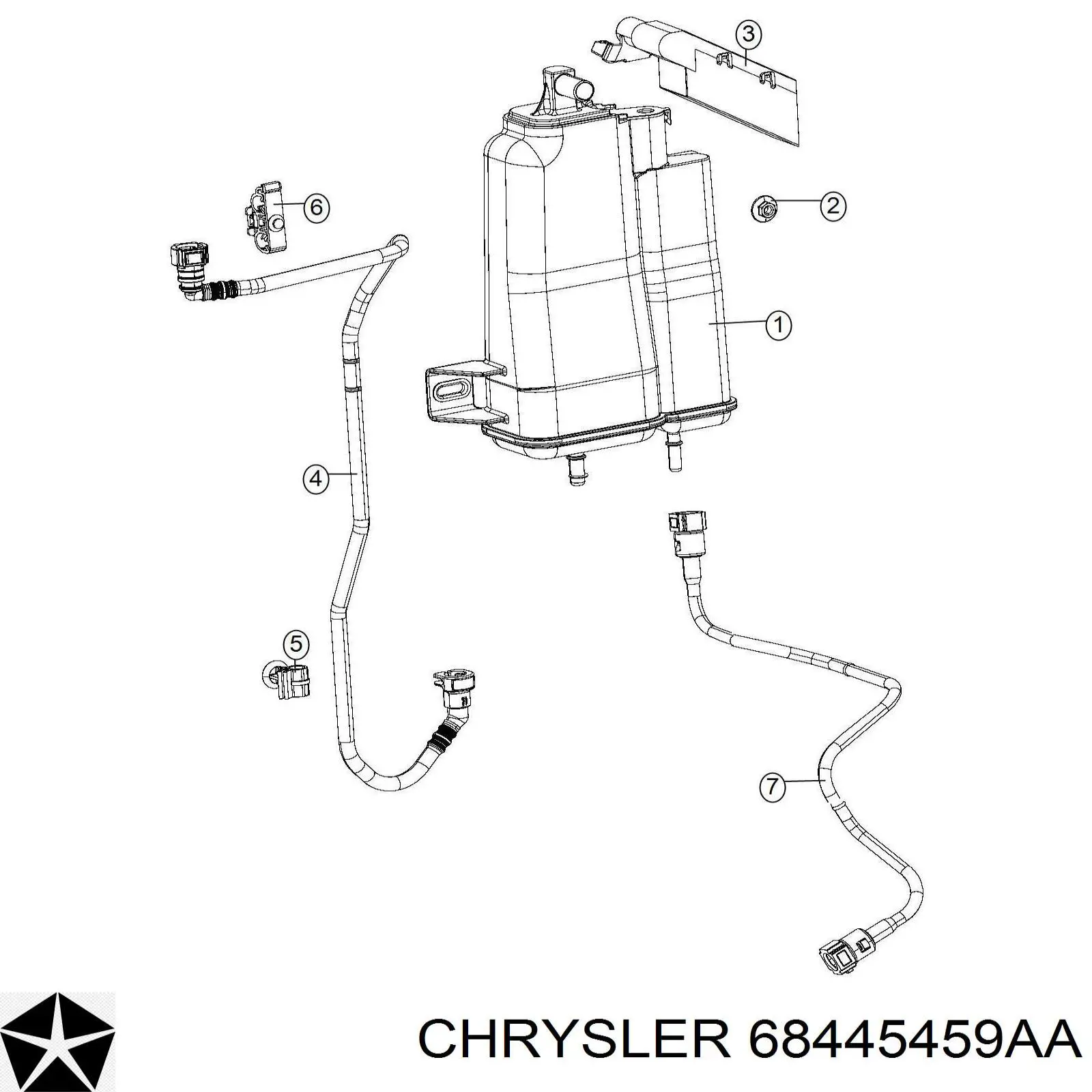 Абсорбер паров топлива Chrysler 68445459AA цена, от 57.77 USD