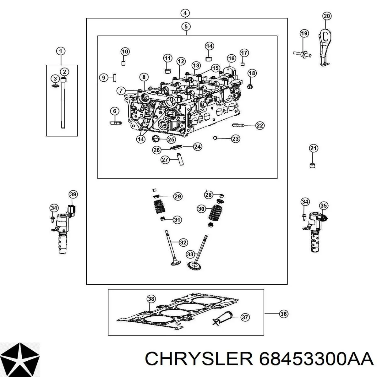 5047447AA Chrysler клапан выпускной