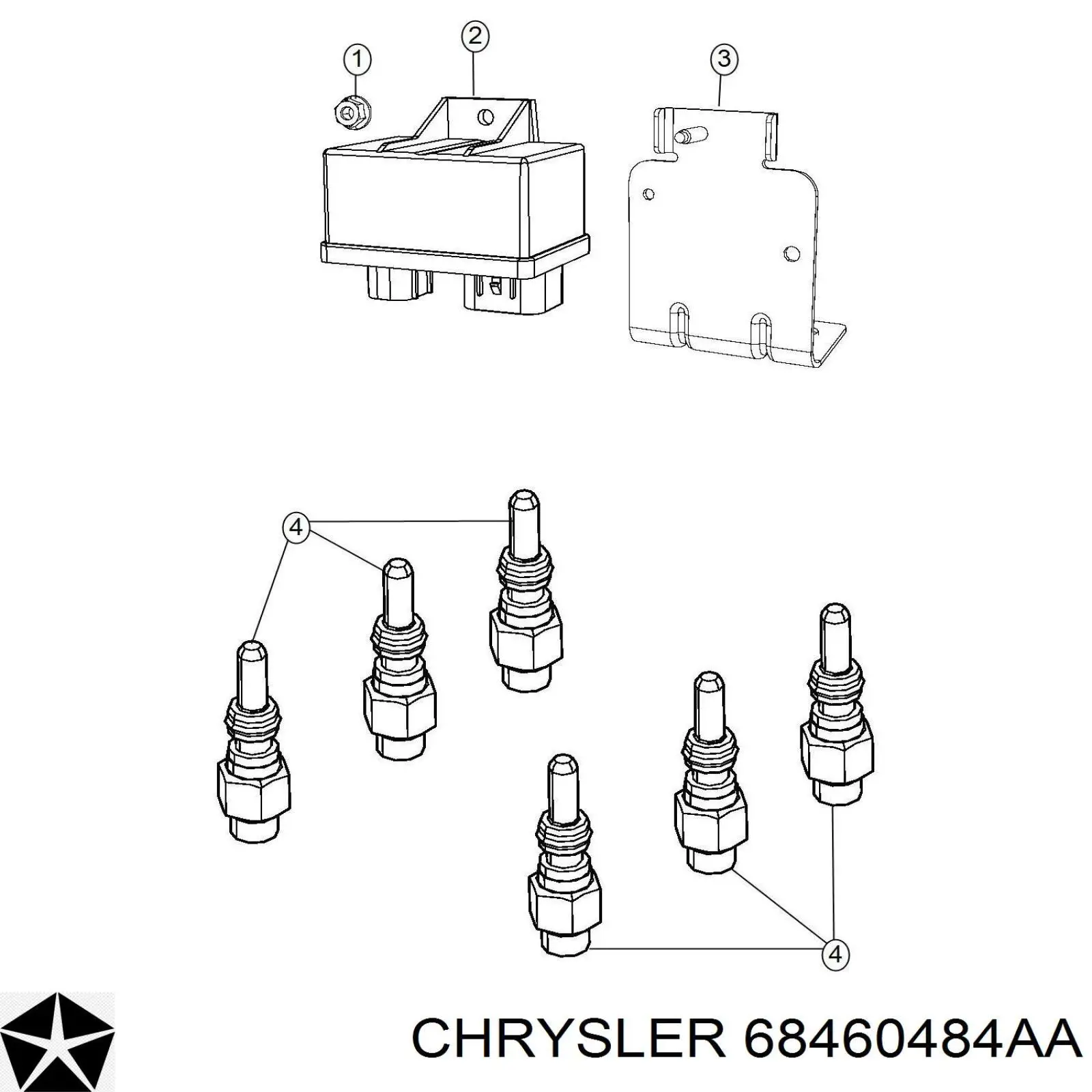 Свечи накала 68460484AA Chrysler