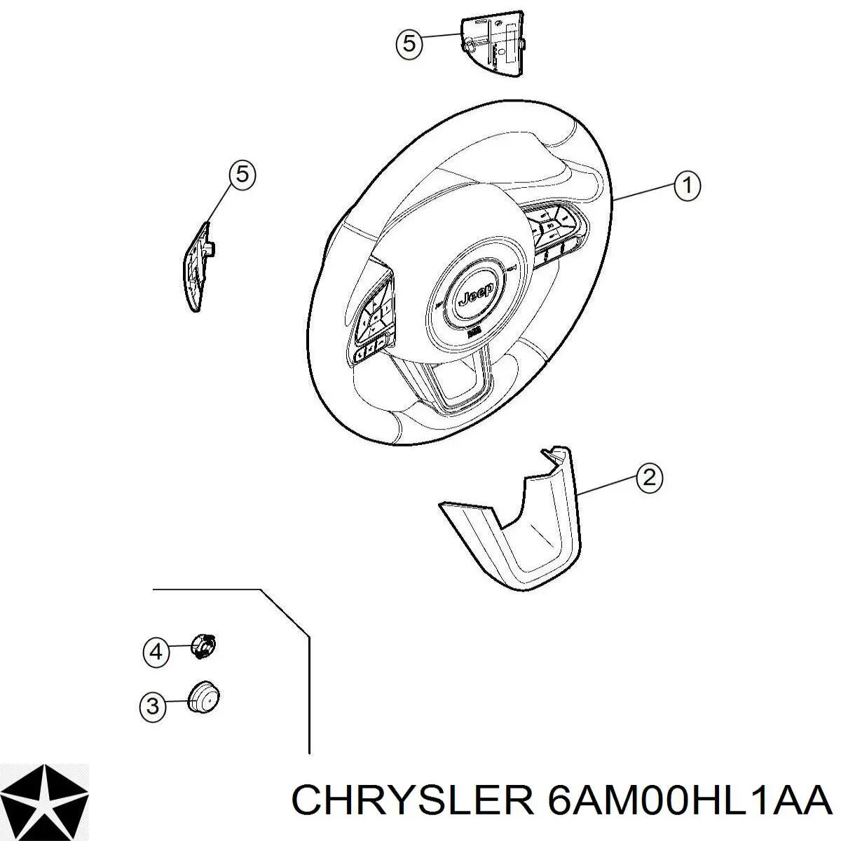 6AM00HL1AA Chrysler Колесо рулевое