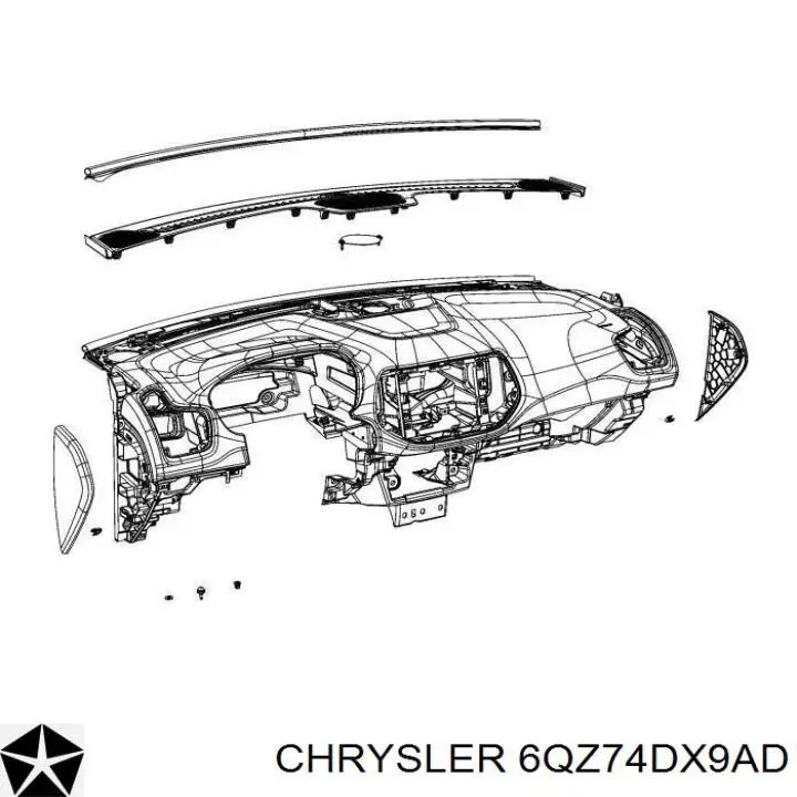 Панель салона передняя "торпедо" K6QZ74DX9AC Fiat/Alfa/Lancia