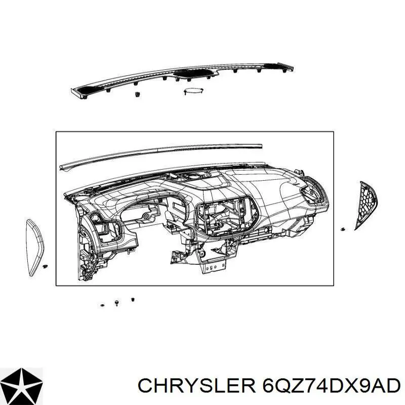 Купить 5UT07DX9AC Chrysler Панель передняя "торпедо"