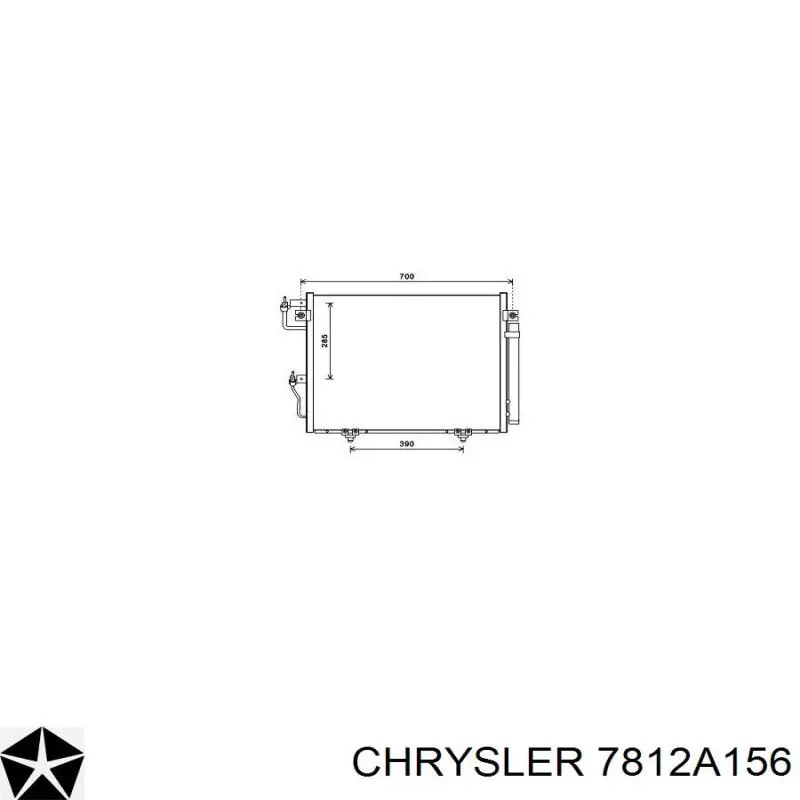 Радиатор кондиционера 7812A156 Chrysler