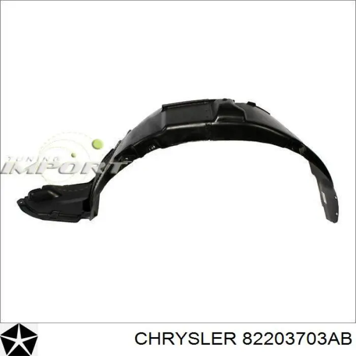 82203703AB Chrysler Комплект передних брызговиков