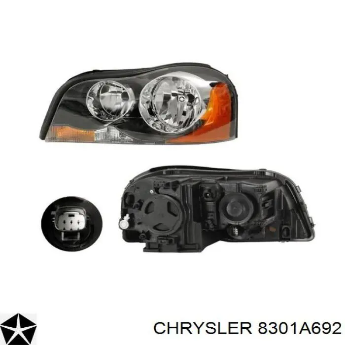 Правая блок фара Chrysler 8301A692 цена, от 97.50 USD