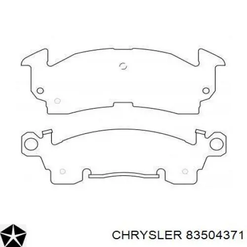 Передние тормозные колодки 83504371 Chrysler