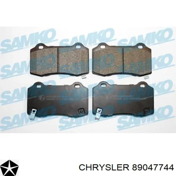 89047744 Chrysler sapatas do freio traseiras de disco