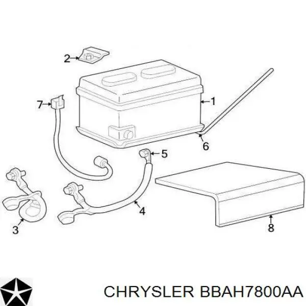 BBH7A001AA Chrysler подставка под аккумулятор dodge durango