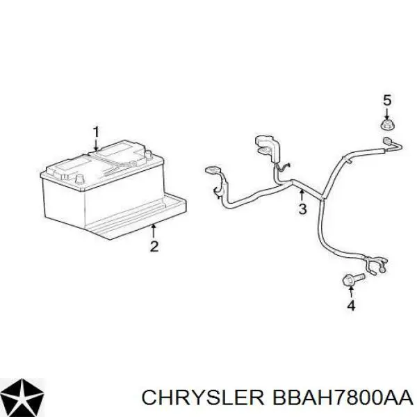 Купить BBAH7800AA Chrysler Батарея аккумуляторная
