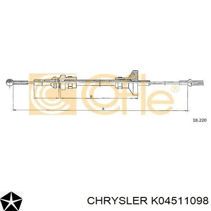 Трос сцепления K04511098 Chrysler