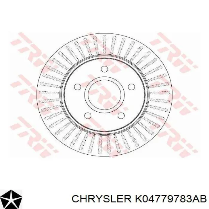 Передние тормозные диски K04779783AB Chrysler