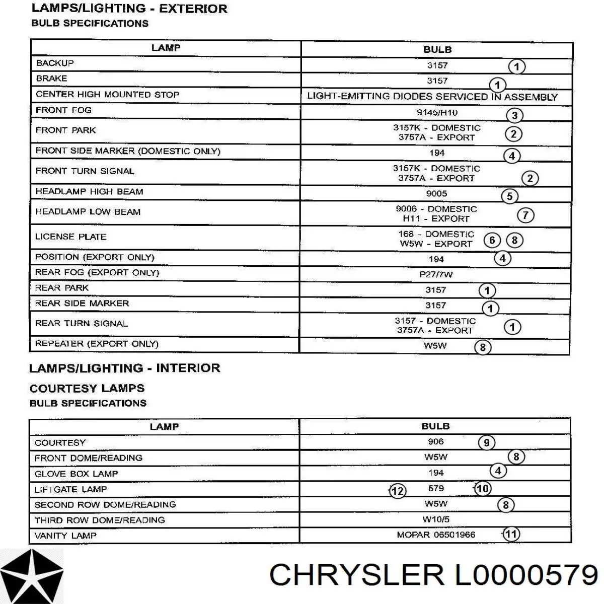  L0000579 Chrysler