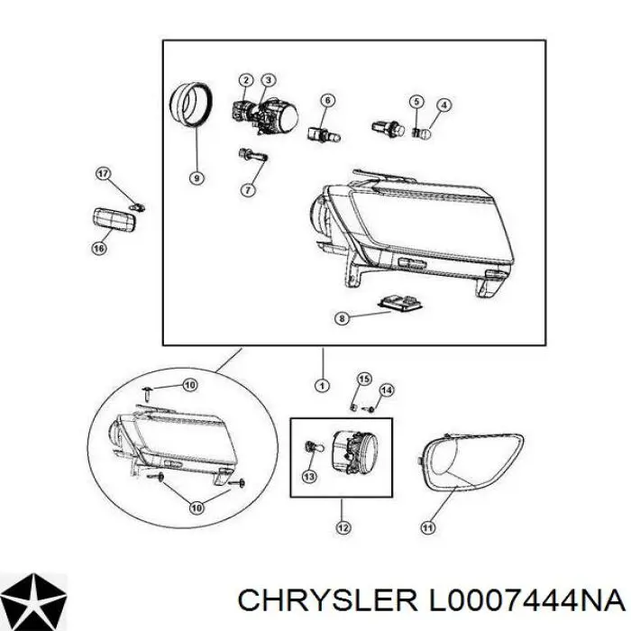 Лампочка поворота L0007444NA Chrysler