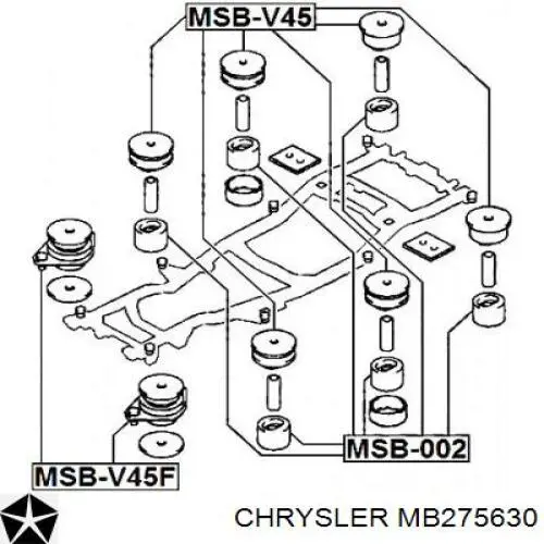 Подушка рамы (крепления кузова) MB275630 Chrysler