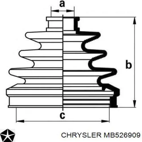MB526909 Chrysler Наружная граната