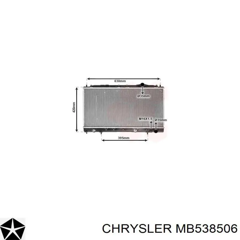 MB538506 Chrysler радиатор