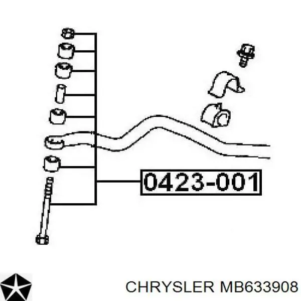MB633908 Chrysler Втулка штока амортизатора переднего