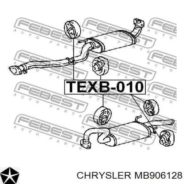 MB906128 Chrysler подушка крепления глушителя